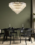 Krystal lysekrone Tradition i klar krystal, 110 cm – ideel til restauranter, barer og elegante loungeområder