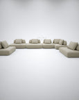 Modulsofa Palazzo i eksklusivt tekstil som stor loungesofa til moderne stue